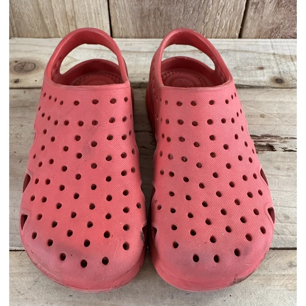 Totes Shoes Sandals Water Clogs Sol Bounce Kids Splash & Play Red Size 7/8